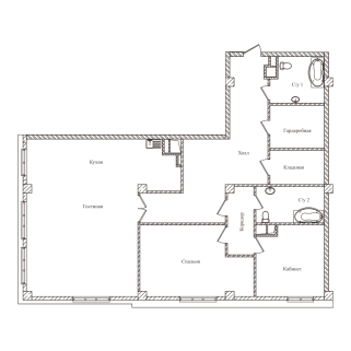 4+-комнатная квартира 171 м² в Апарт-комплексе Резиденции Замоскворечье