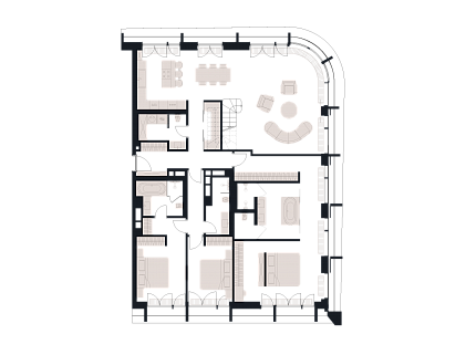 4+-комнатный пентхаус 196 м² в Жилом квартале Victory Park Residences