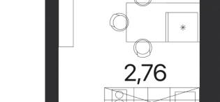 Квартира-студия 25 м² в МФК Соседи 21/19