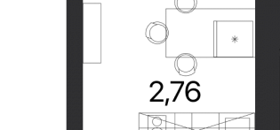Квартира-студия 25 м² в МФК Соседи 21/19