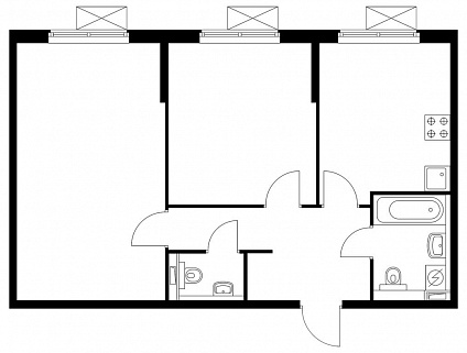 2-комнатная квартира 60 м² в ЖК Дмитровский парк