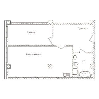 1-комнатная квартира 71 м² в Апарт-комплексе Резиденции Замоскворечье