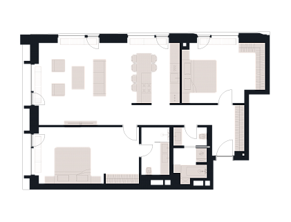 3-комнатная квартира 100 м² в Жилом квартале Victory Park Residences
